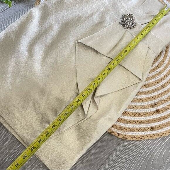 DAVID MEISTER Womens Strapless Embellished Evening Cocktail Mini Dress Size 8 - Picture 2 of 11